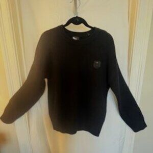 The Kooples Men’s"/Unisex Black Wool Knit Sweater Small Designer Logo Pullover